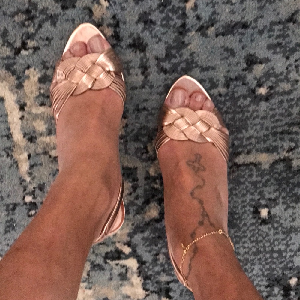 Zara rose gold heels
